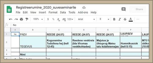 REGISTREERUMISTABEL SULETUD!